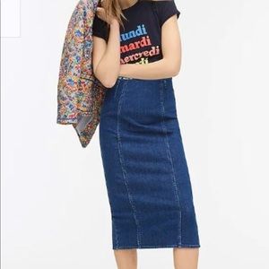 COPY - JCrew Denim Pencil Skirt- brand new